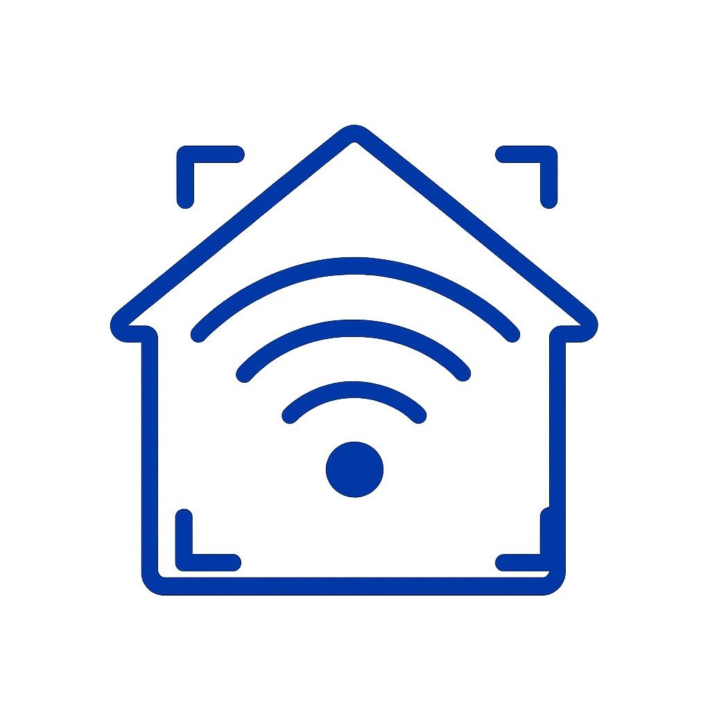Icon representing full home Wi-Fi coverage.