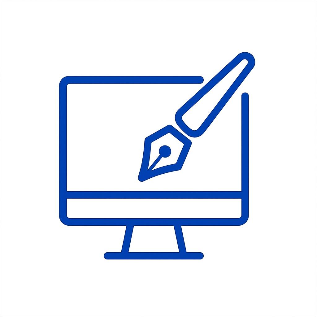 Icon representing professional website design.