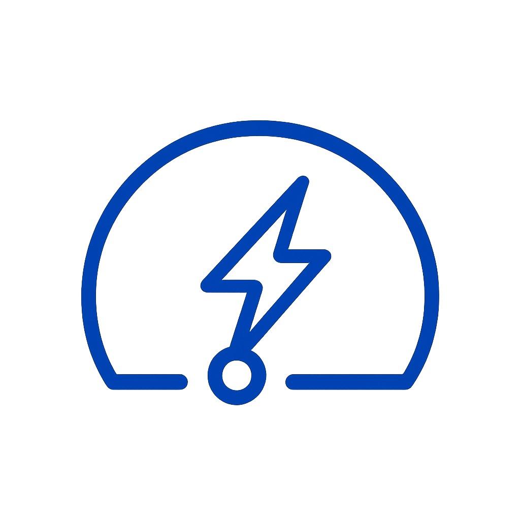 Icon for faster internet and Wi-Fi speeds.