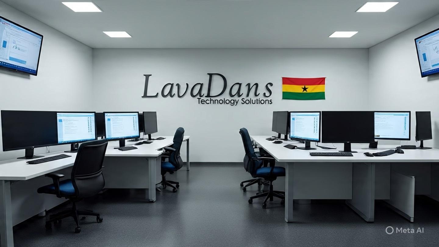 An overview of the modern and professional IT services offered by LavaDans Technology Solutions in Ghana.