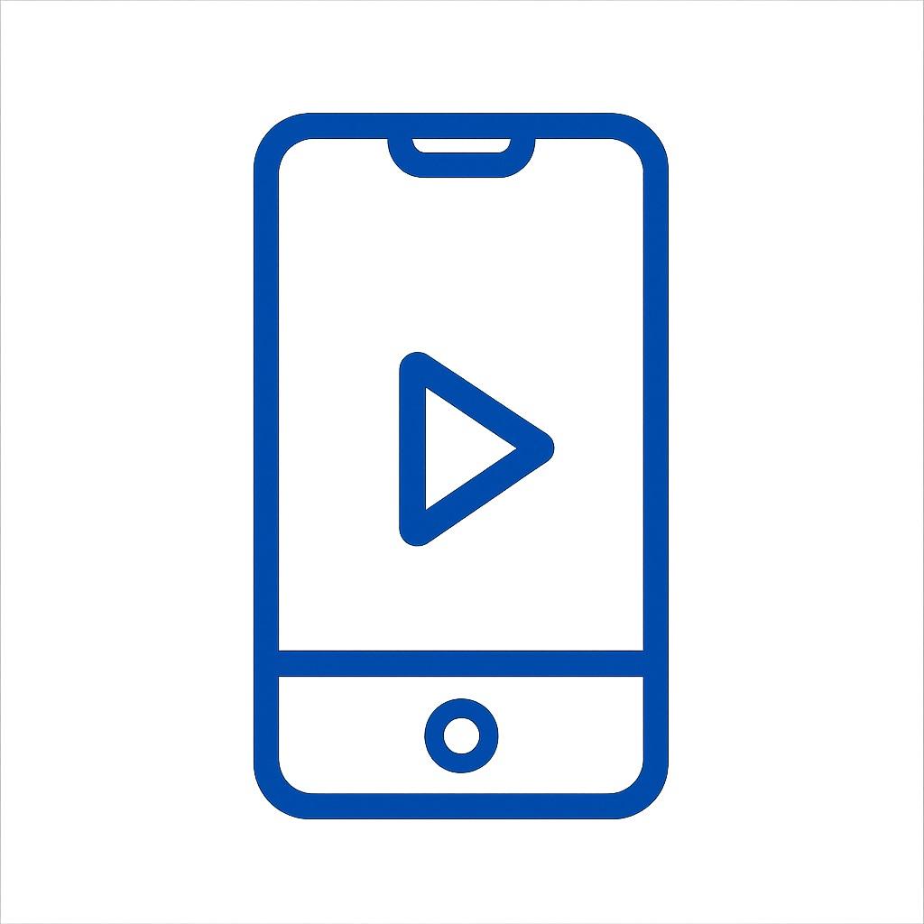 Icon for remote monitoring of CCTV cameras on a smartphone.