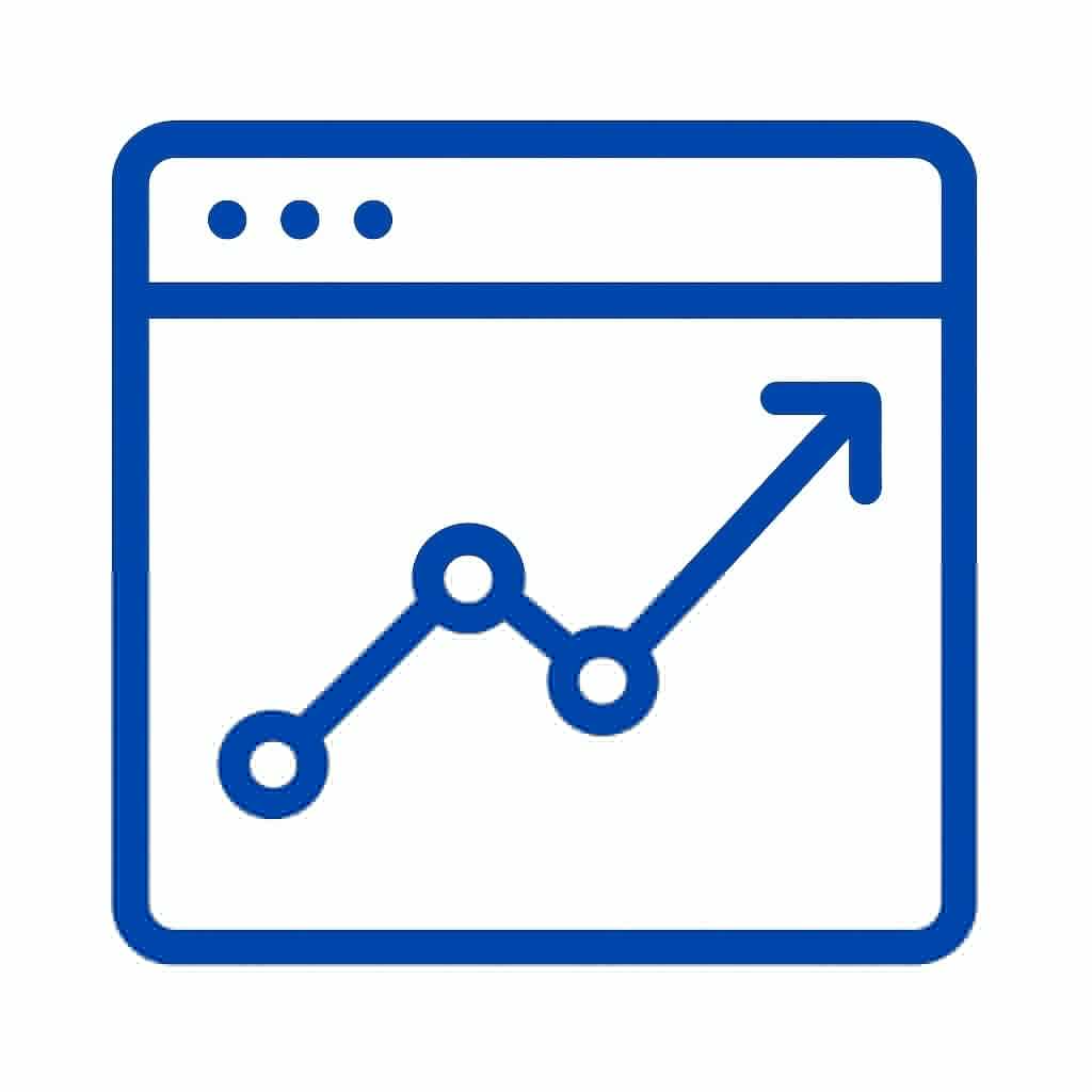 Icon for SEO performance tracking and reporting.