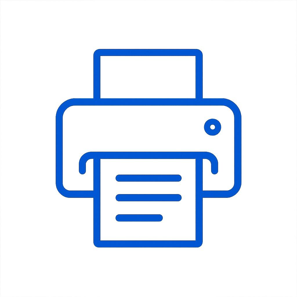 Icon for high-quality document printing.