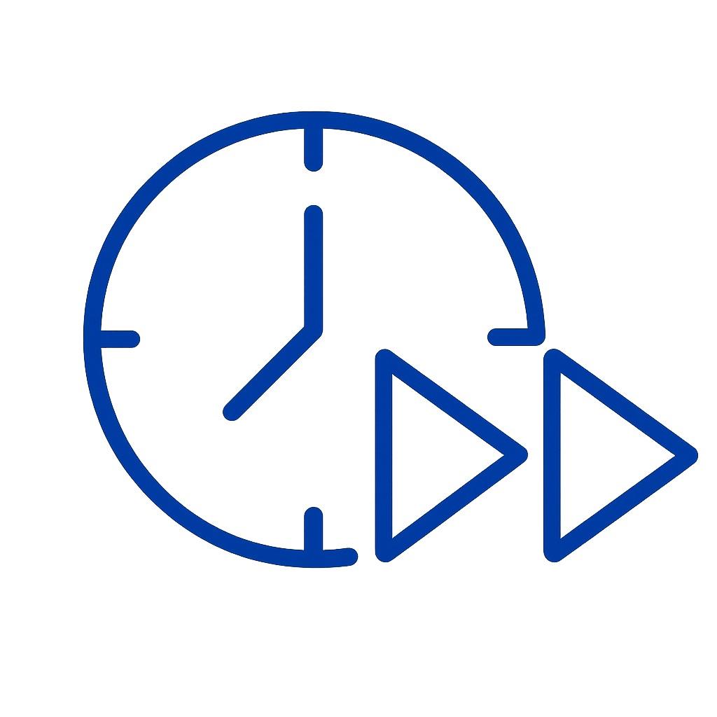 Icon for saving time and reducing stress.